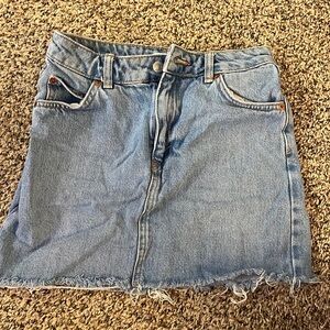 Top shop denim skirt